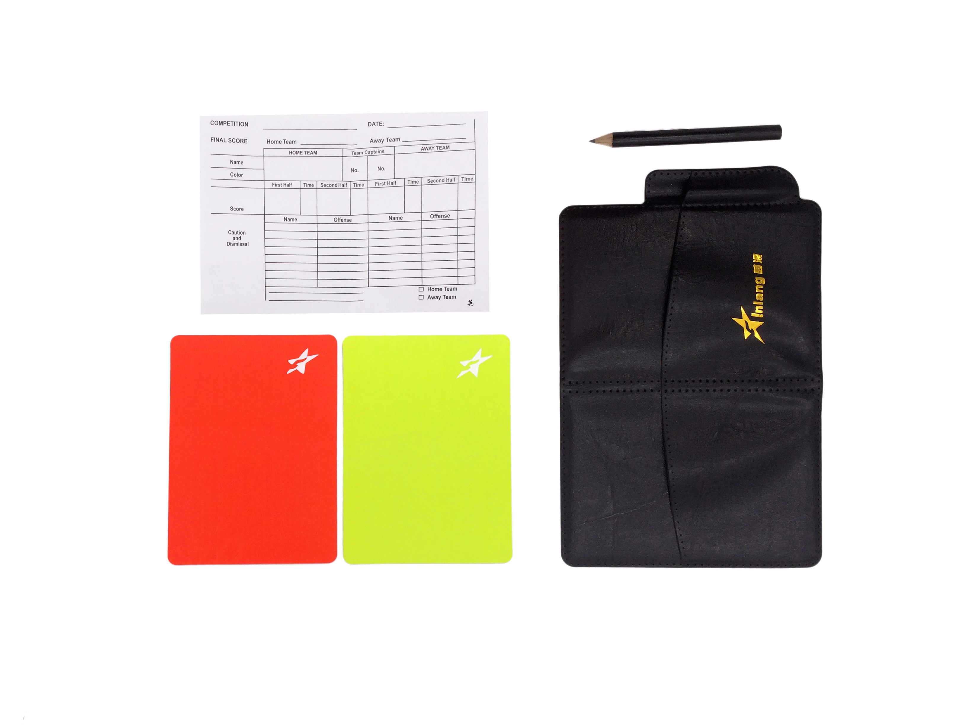 Принадлежности для футбольного судьи профессиональные красные и желтые карты