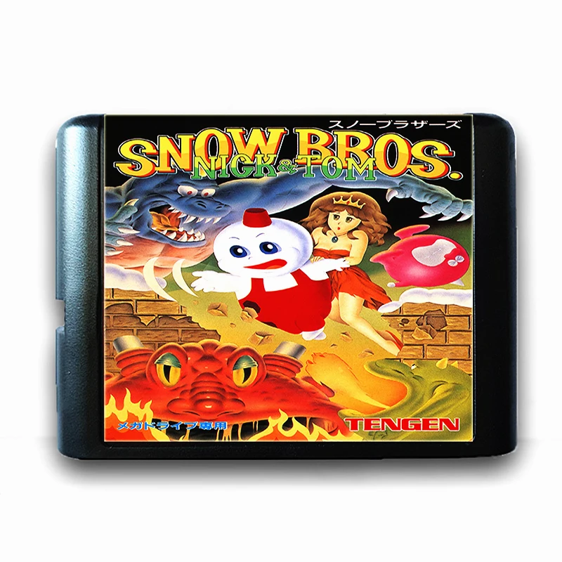 Снег Bros Ник и Том 16 бит карточная игра для Sega игры Mega Drive Genesis|Картриджи| |