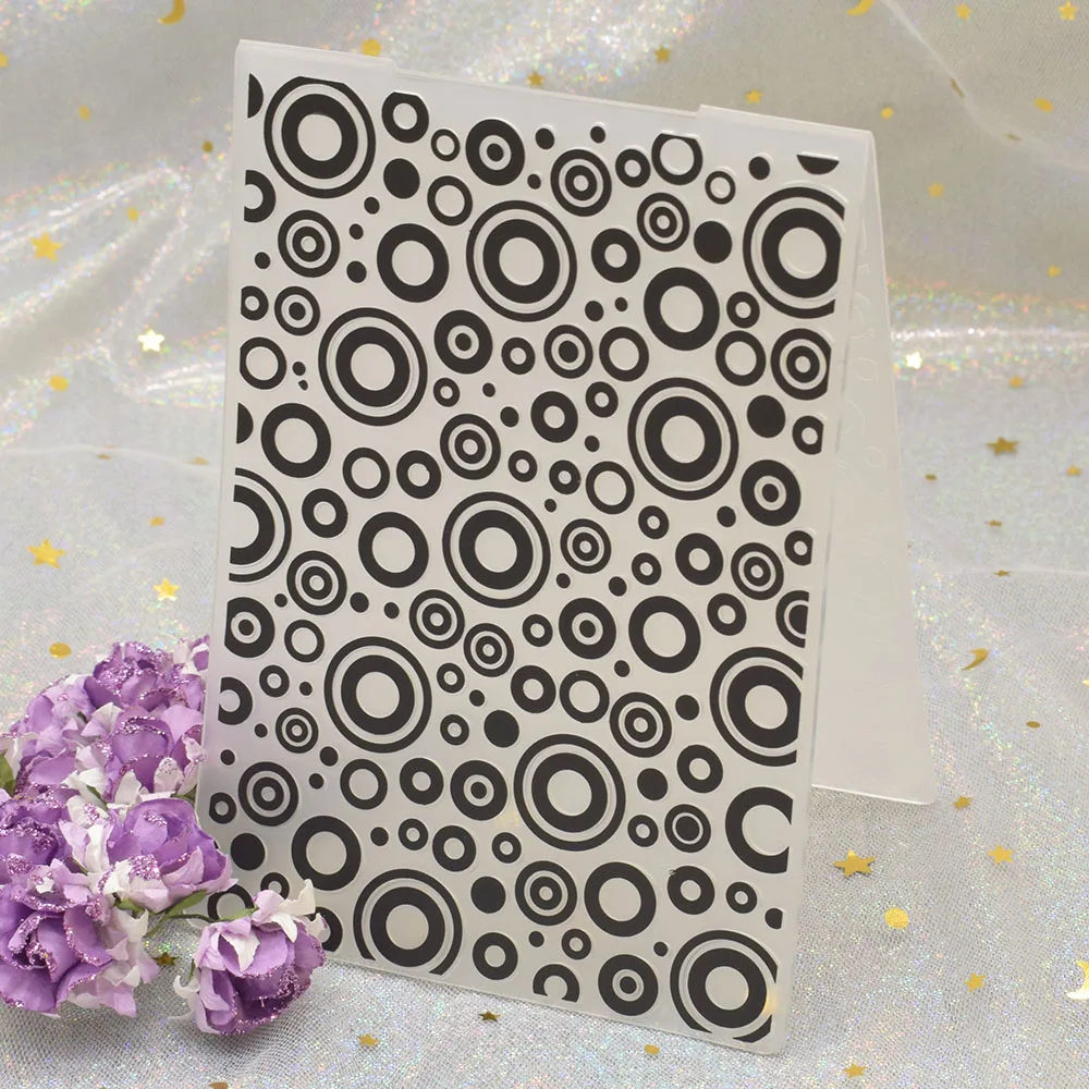 Круглый пузырьковый тисненый пластиковый шаблон для тиснения в папке сделай сам