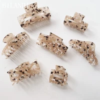 bilandi elegant leopard print hair clips large acetate shark hair claws clips pins for women girl hair accessories head wear