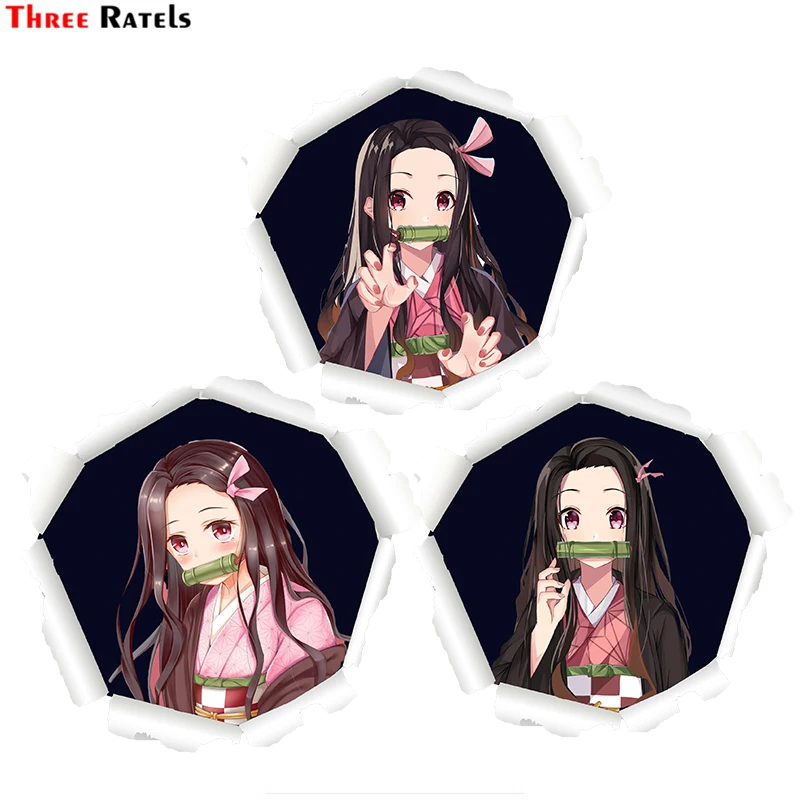 3D наклейка для ноутбука NEZUKO KAMADO Three Ratels Iphone Мультяшные автомобильные