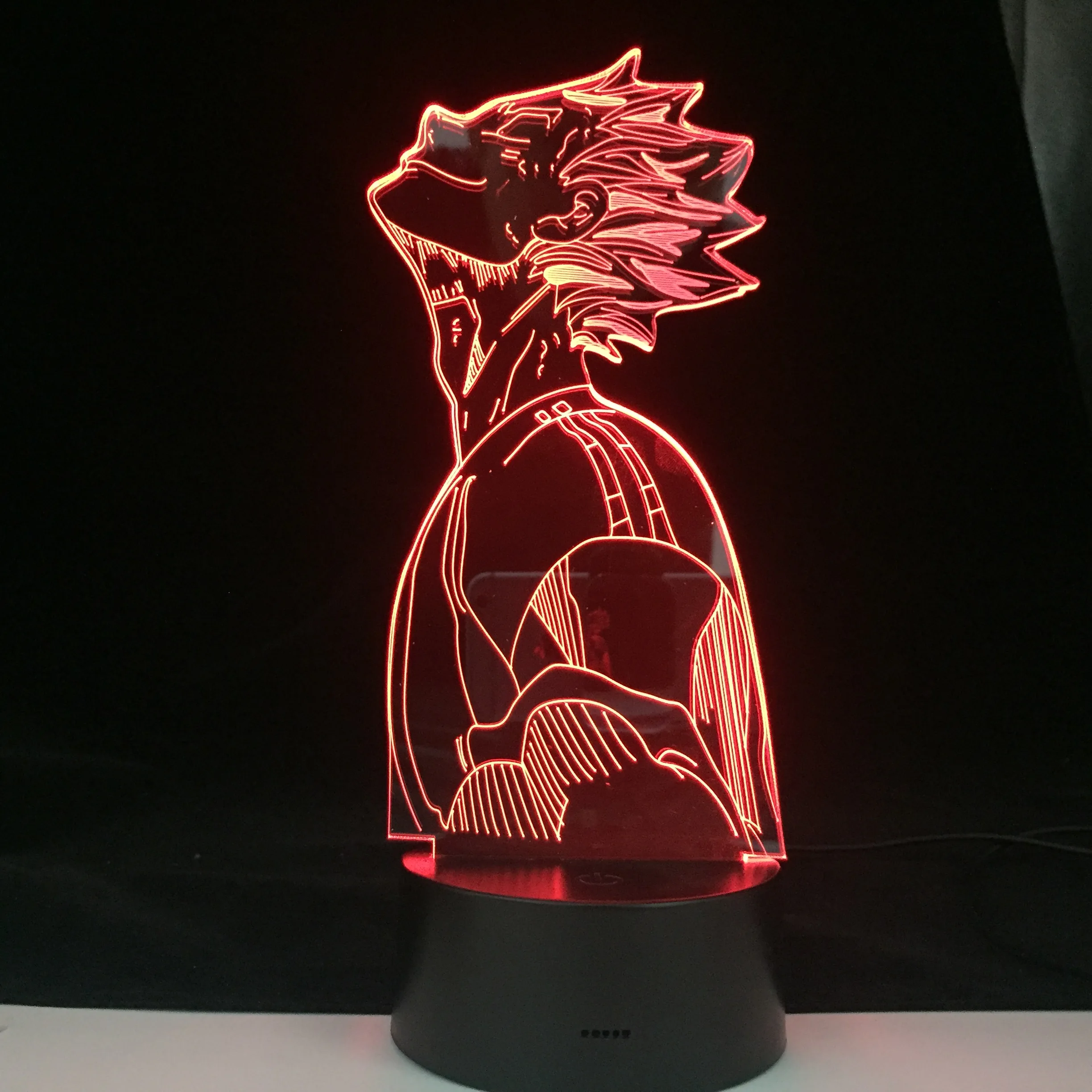 Светодиодная лампа в стиле аниме BOKUTO мультяшный 3D светильник японском манга