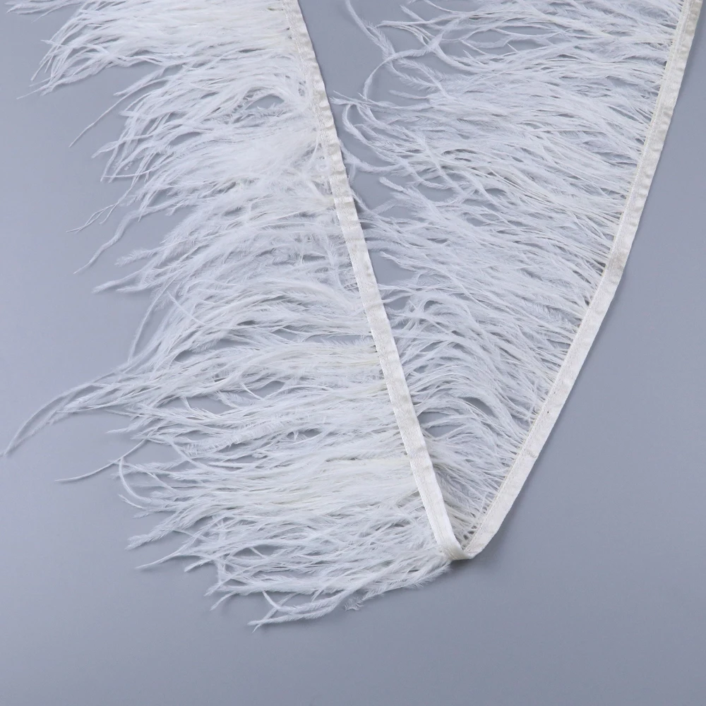 Индивидуальный размер 15 18 см пушистые белые Искусственные декоративные шлейфы 1