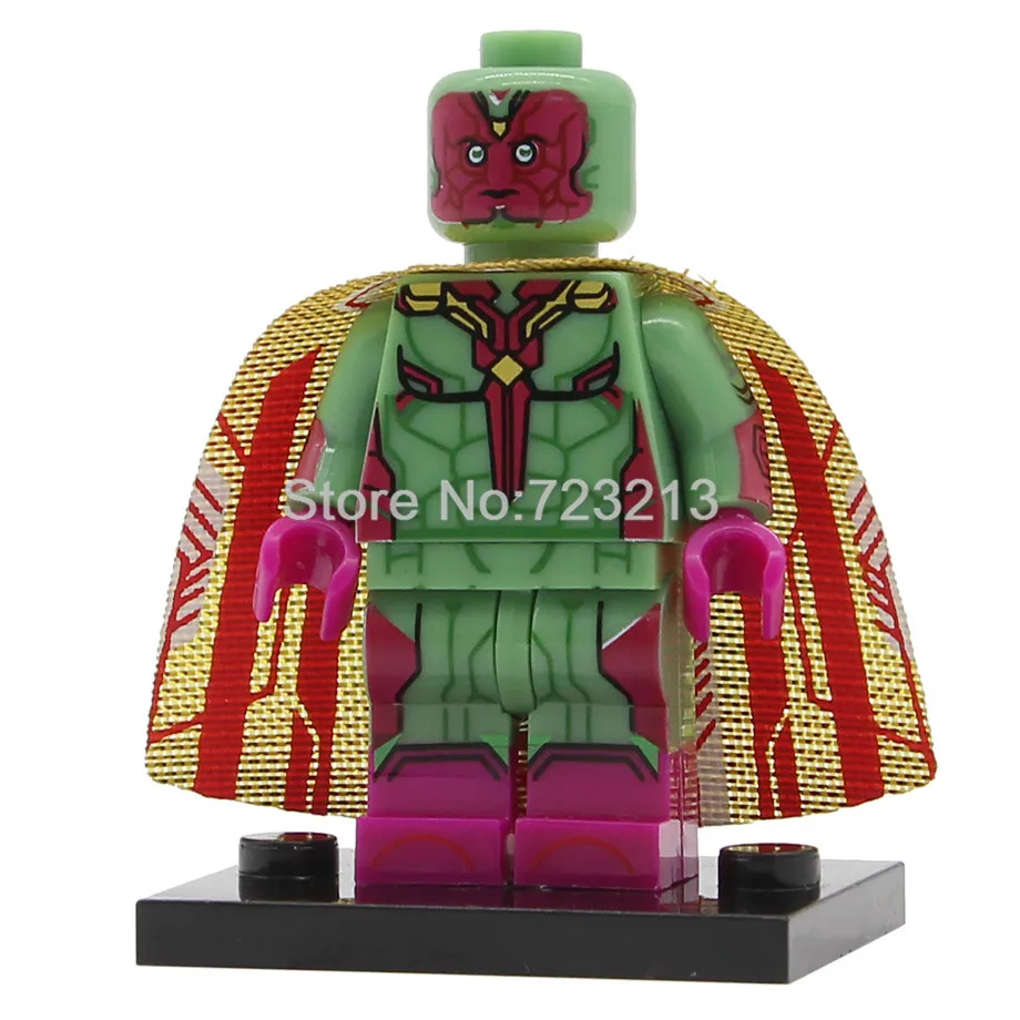 Vision Супер герой фигура Мстителей Сокол Вонг бак Зимний Солдат Железный человек военная машина строительные блоки наборы модели кирпичные игрушки X0217 - Цвет: Vision