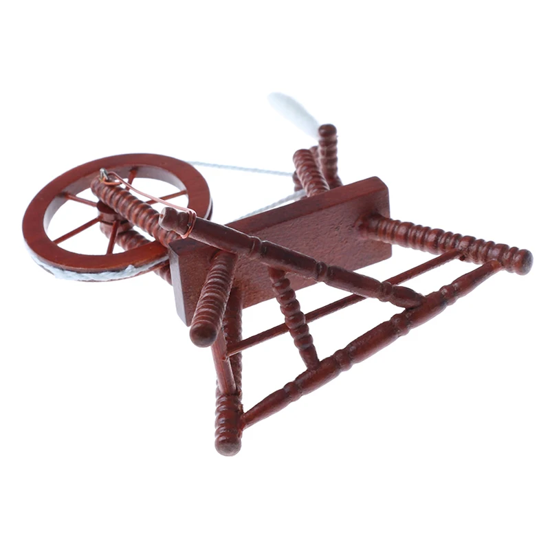 1 шт. Новинка 1/12 кукольный домик Миниатюрный деревянный спиннинг колесо