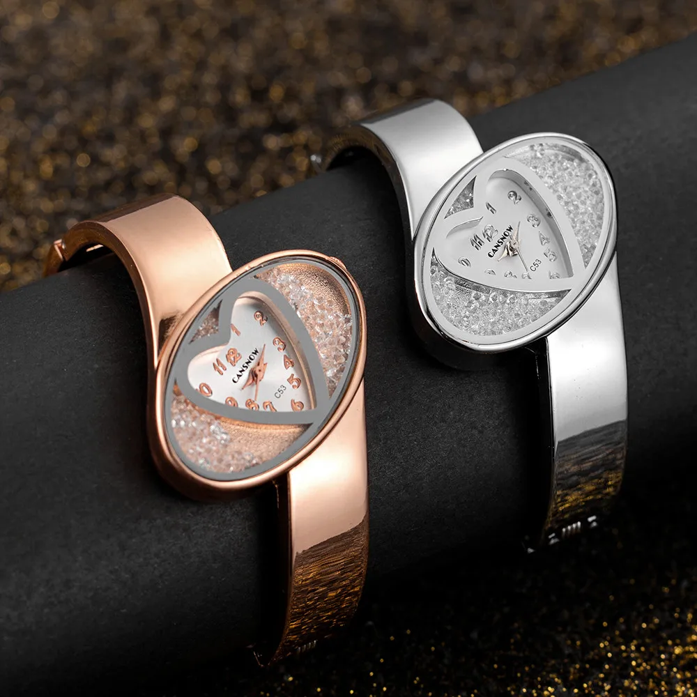 Женские креативные часы роскошный браслет зеркальный Циферблат из нержавеющей