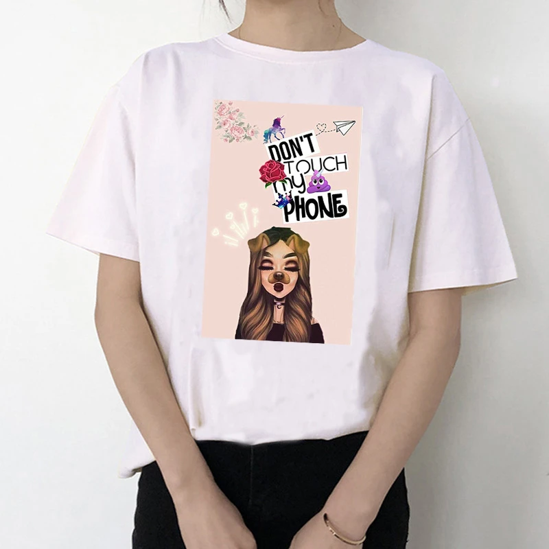 Женская футболка с короткими рукавами 7 колец Harajuku Thank U Next 90s хип-хоп Ullzang | одежда