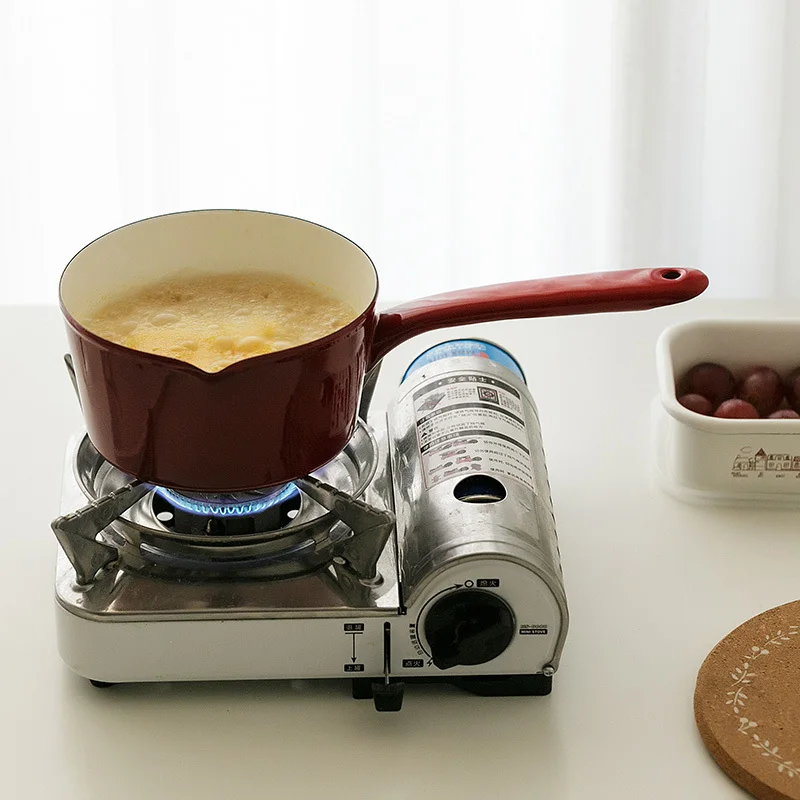 1L эмалированный горшок молочный с одной ручкой мгновенный для лапши детская