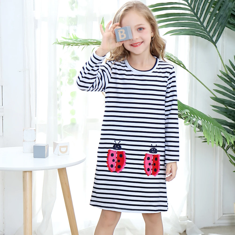 Jumping Meters/платье для девочек с аппликацией в виде животных Детские платья