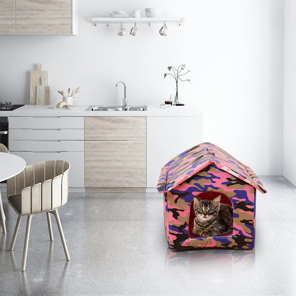 Водонепроницаемый домик для щенков маленьких собак складная кровать питомцев