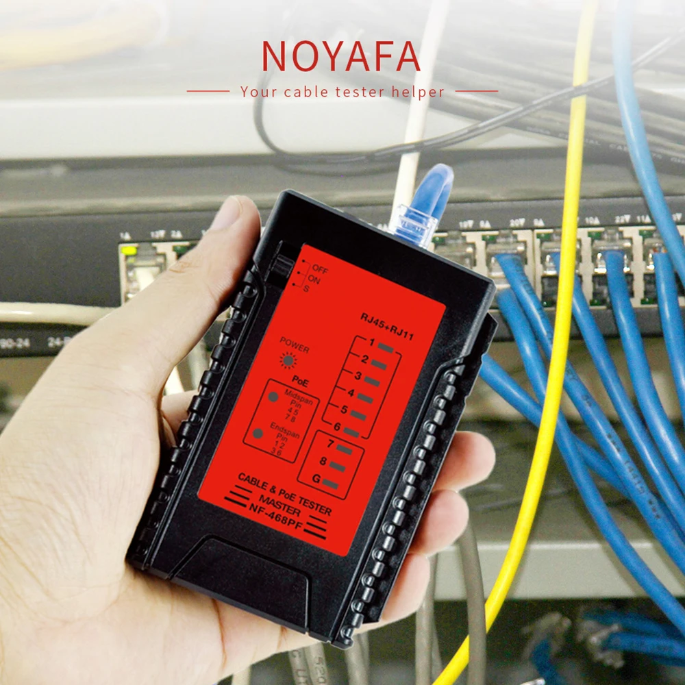 Noyafa Хит продаж NF-468PF POE Кабельный тестер Локальной Сети wiremap для сети телефонных