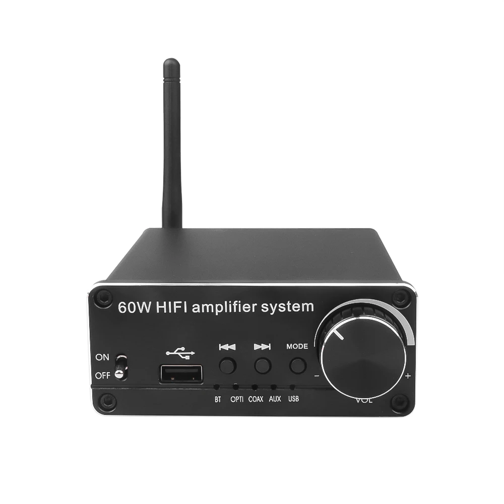 

60W 192Khz Mini Bluetooth 5.0 HiFi Amplifiers Stereo Home Audio Digital Sound Amplifier Support DAC PCM/LPCM Bluetooth Receiver