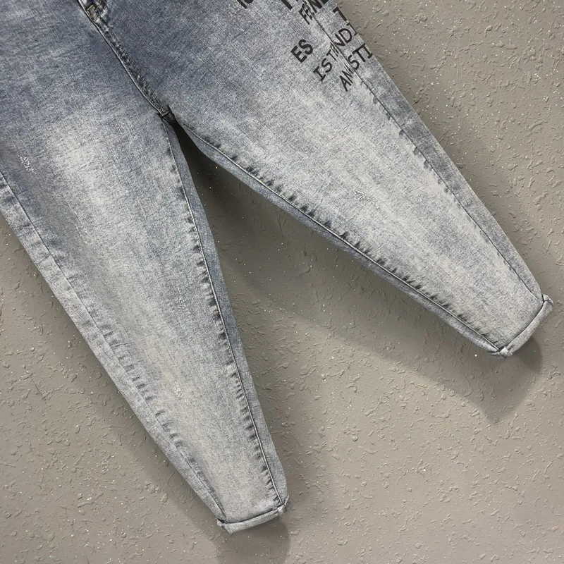 

Gradient Color Jeans Women's 2020 Spring New Printed Letter Loose Harem Trousers Female Casual Cowboy Pants