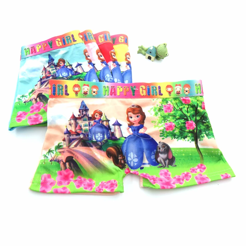 4 шт./лот От 2 до 11 лет трусы для девочек и мальчиков нижнее белье трусы-боксеры