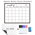 Магнитная доска для рисования, ластик для детей, еженедельный и ежемесячный планер, календарь, магнитные наклейки на стену холодильника, память, сообщения, расписание