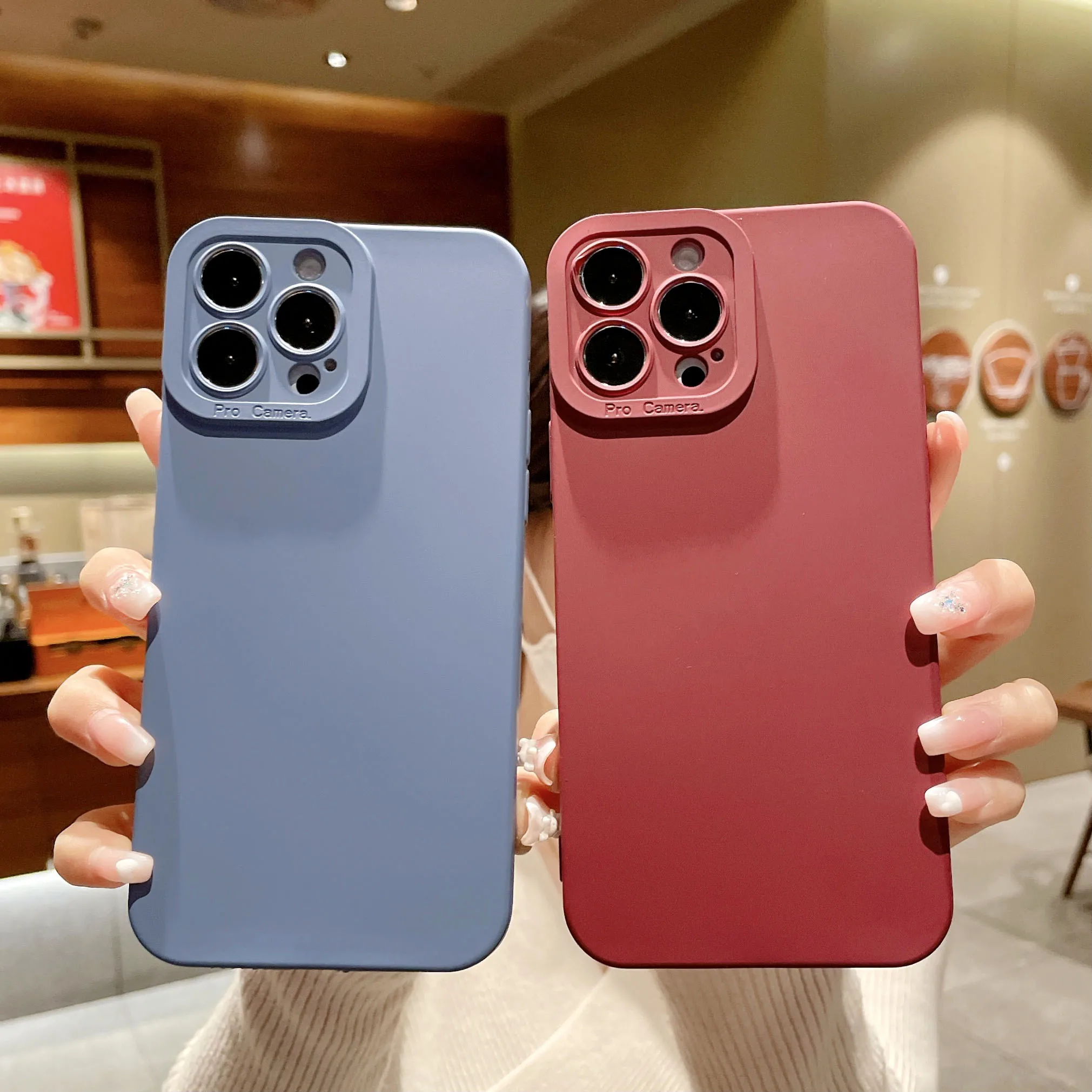 

Phone Case For OPPO FIND X3 F19 A9 A5 A11X RENO 5 5K 7 5Z 6 PRO PLUS LITE 5G Liquid Silica Anti-fingerprint Anti-fall Cover