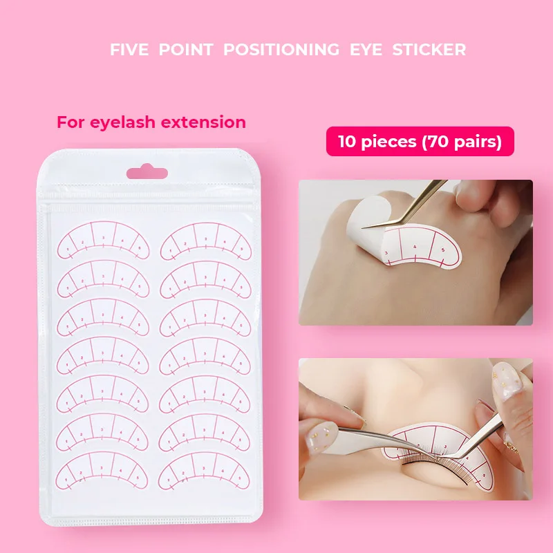 

70 Pairs Eyelash Extensions Pad Patches Under Eye Pads Patch Set Eyelash map Lint Free Patches for Lash Extension Makeup Tools