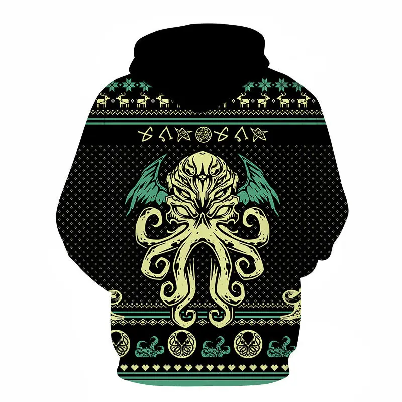 

Hooded sweater 3D printing creative octopus sweater hoodie men and women hip-hop casual couple clothes polyester
