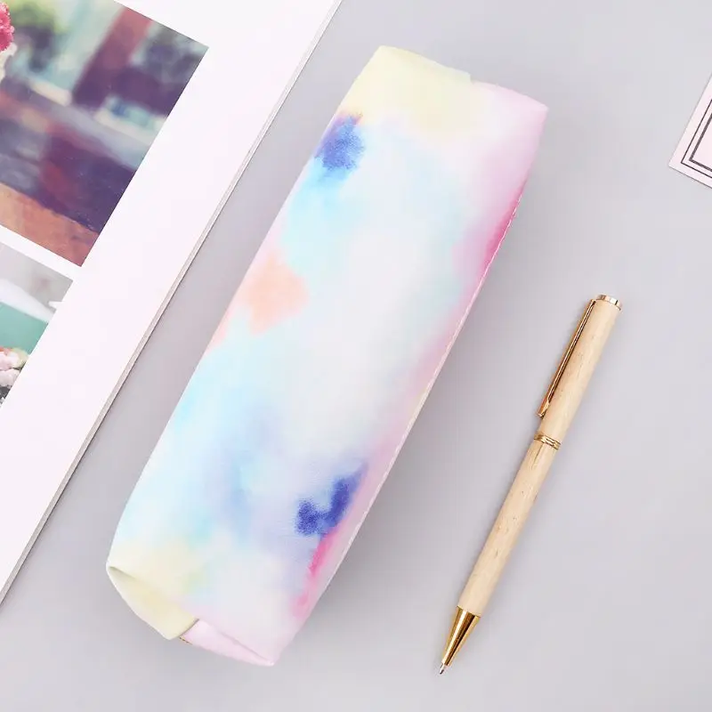 Женская красочная розовая косметичка для макияжа коробка ручек сумка хранения