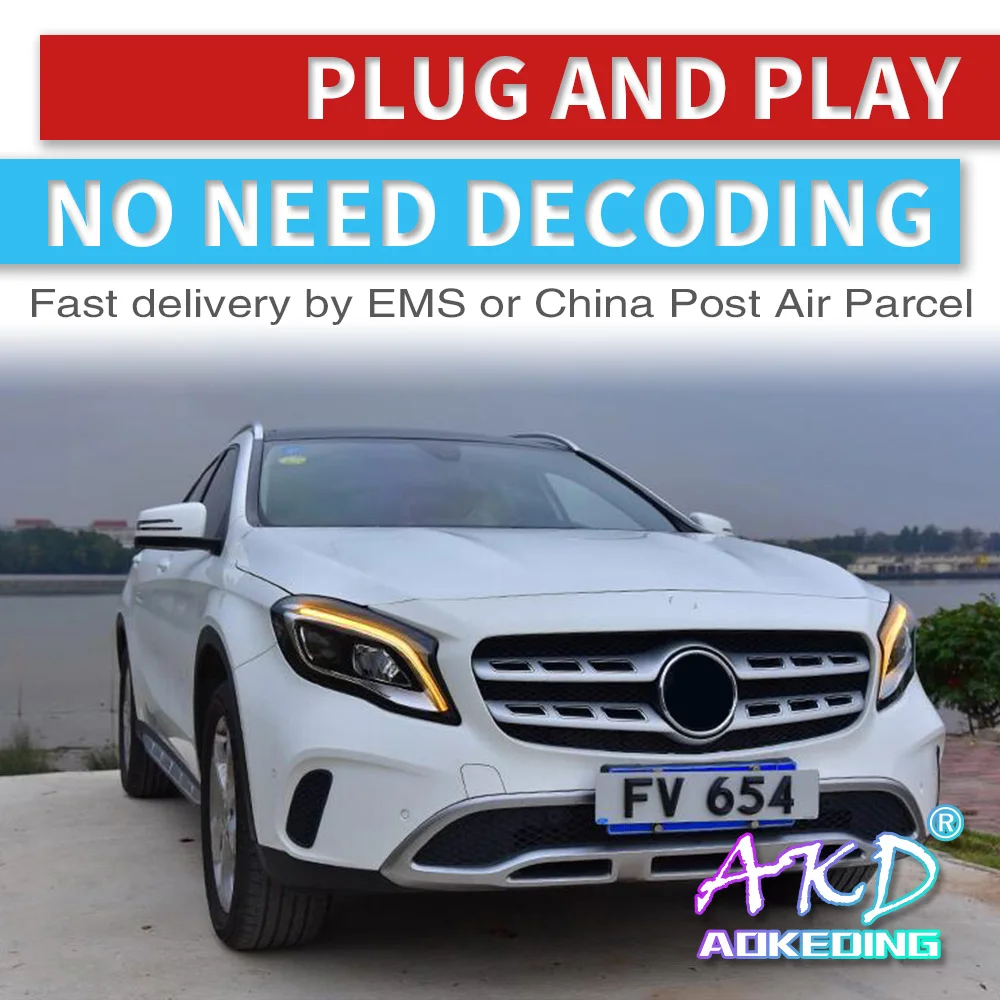Стайлинга автомобилей налобный фонарь для Benz GLA 200 220 260 2015 2016 2018 головной