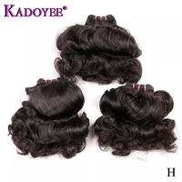 funmi hair bouncy curly hair bundles 3 brazilian weave bundles hair remy curly hair extensions human hair 10 18 for black women
