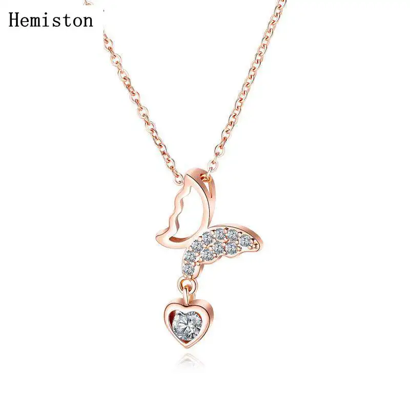 Ожерелье Hemiston из розового золота с медным покрытием популярное в европейском