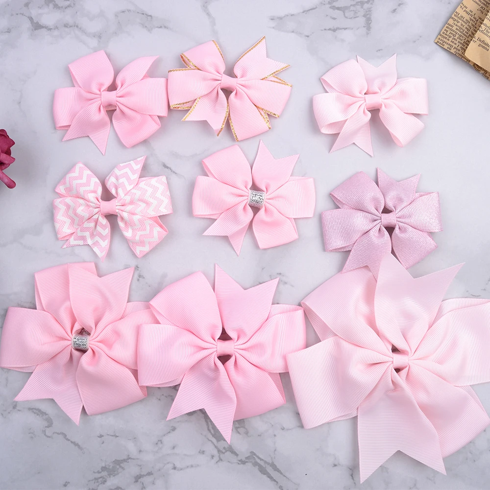 Распродажа 30 шт./лот лента для волос банты с зажимом милых маленьких девочек