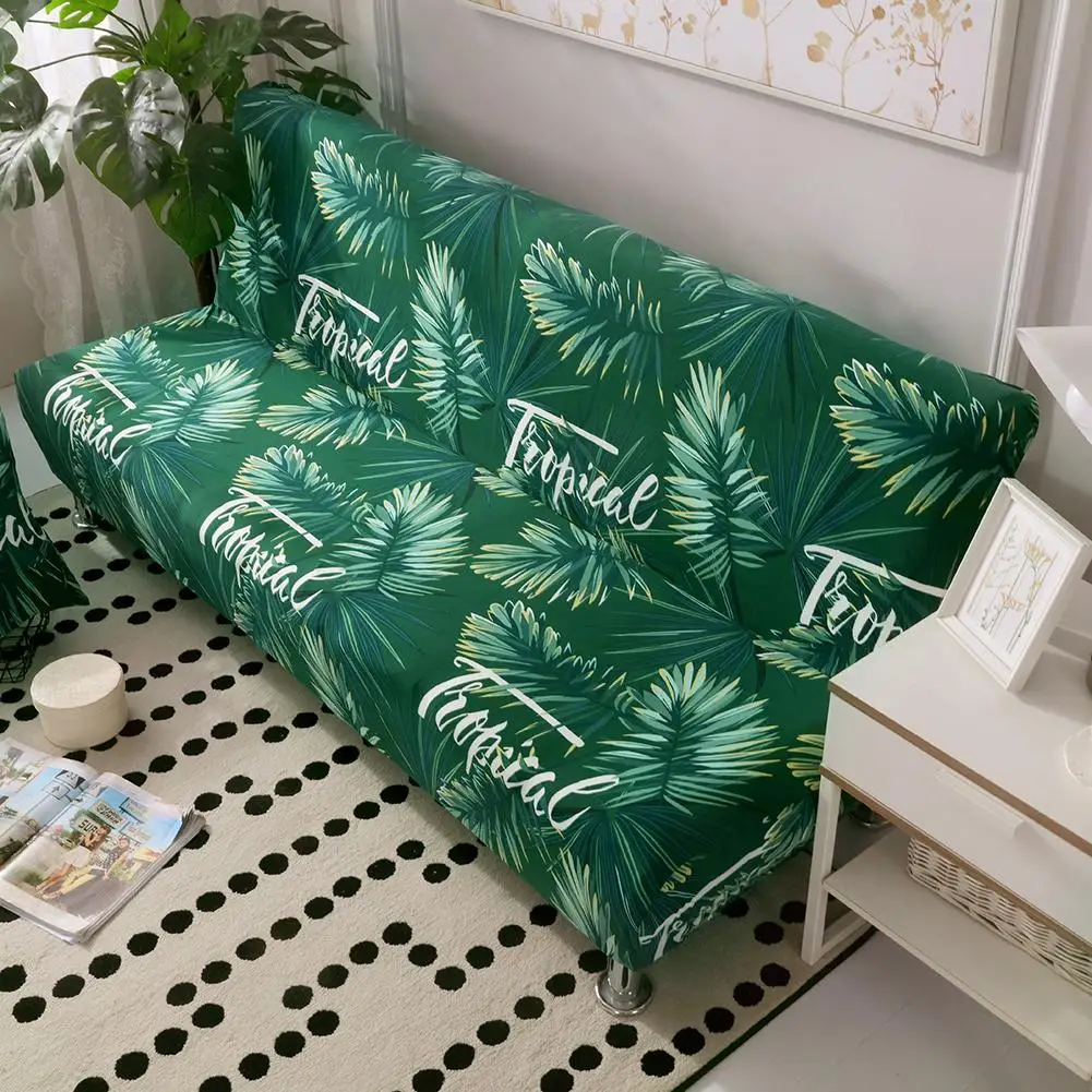 Без подлокотника Натяжной диван чехол полностью покрытый раскладной кровать