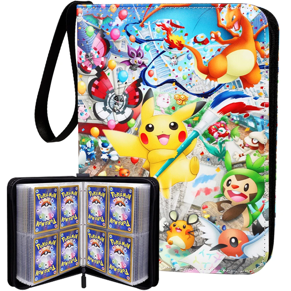 Tarjetas de Pok&eacute;mon para ni&ntilde;os, &aacute;lbum de colecci&oacute;n, juego de cartas coleccionables, 200-400 Uds.-0