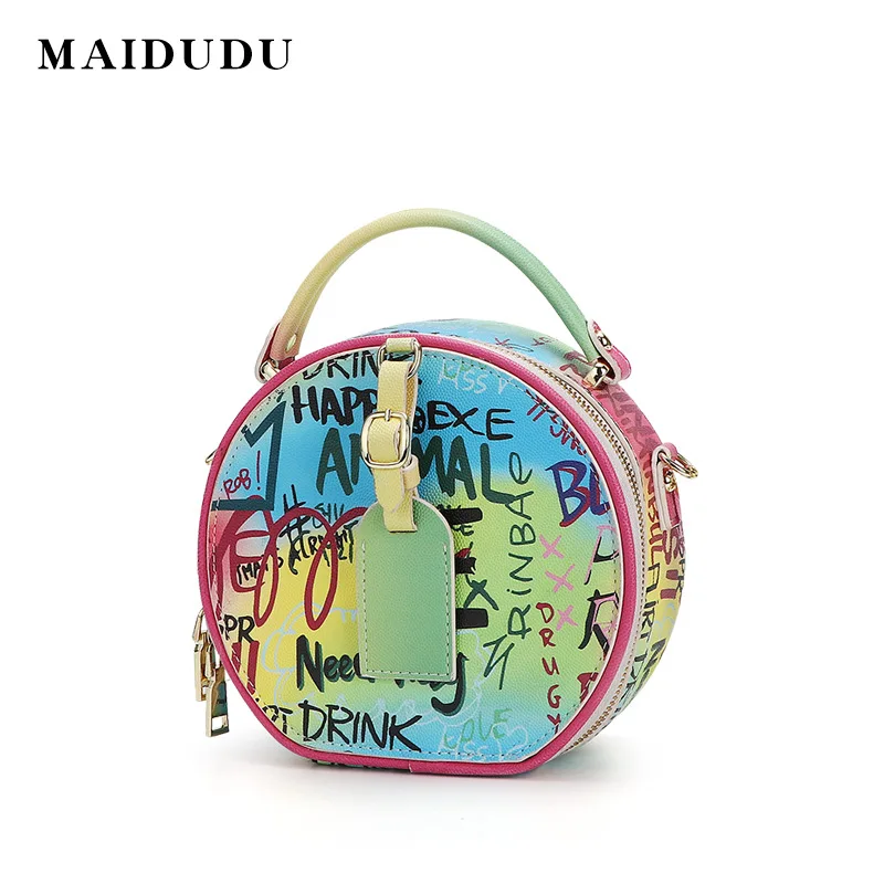 

Women Fashion Mini Round Bags High-quality Split Leather Shoulder Messenger Bags Female Convenient Phone Purse Sac A Main Femme