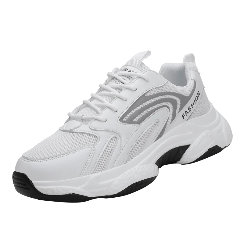 Baskets respirantes en maille PU pour hommes, chaussures de tennis d'extérieur à la mode, nouvelle collection 2020