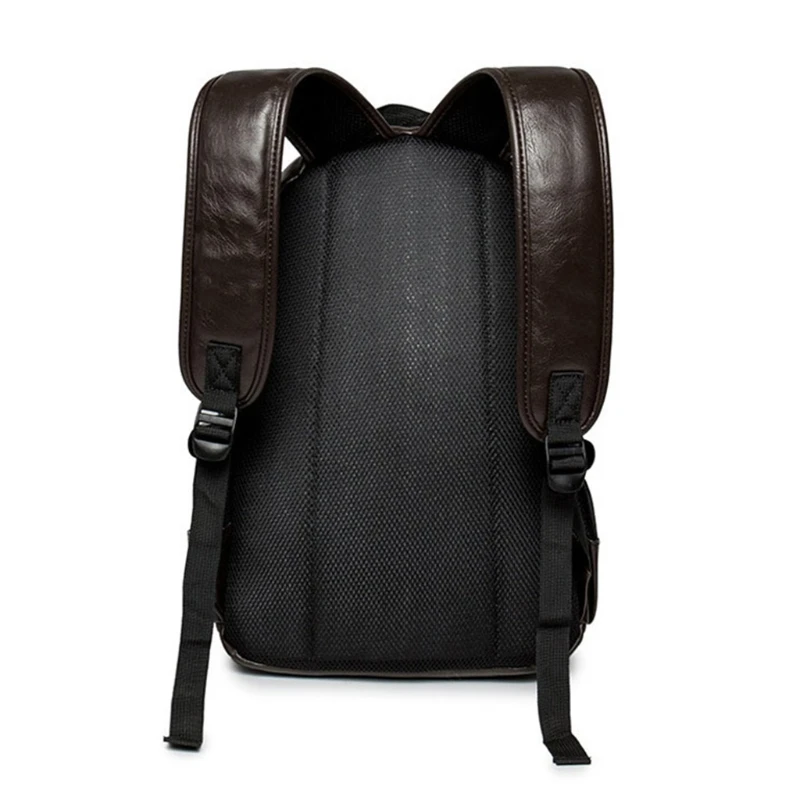 

Men Backpack PU Leather Travel Bag Large Capacity Teenager Student Bookbag Fashion Laptop Daypack