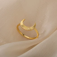 vintage moon rings for women men lover couple ring gothic party finger rings engagement jewelry bague gift