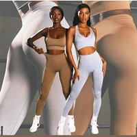 2022 seamless emerge women crop top bra scrunch leggings outfit workout sport fitness run gym suit female yoga sets clothes