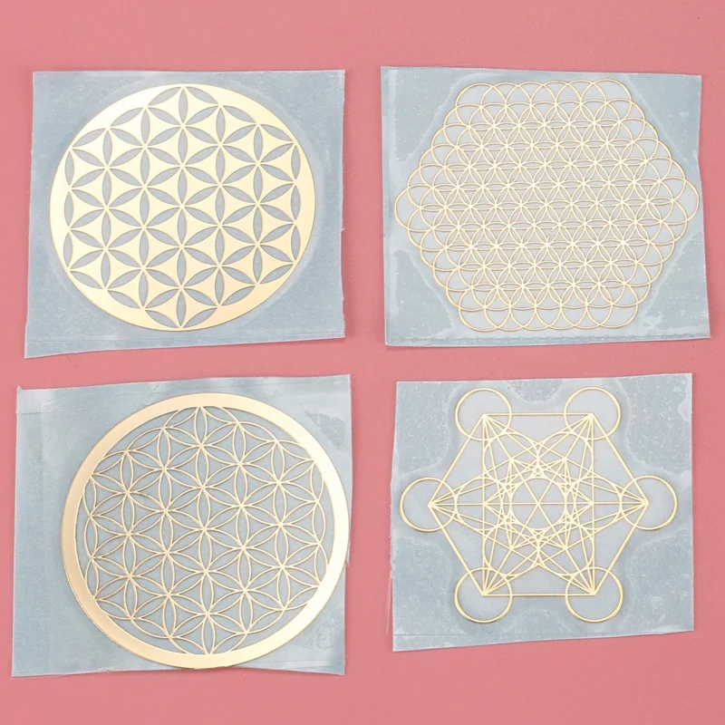 4 шт./компл. Новая Металлическая энергетическая декоративная наклейка цветок