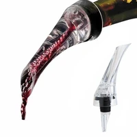 1pc portable wine decanter red wine aerating pourer spout decanter wine aerator quick aerating pouring tool pump