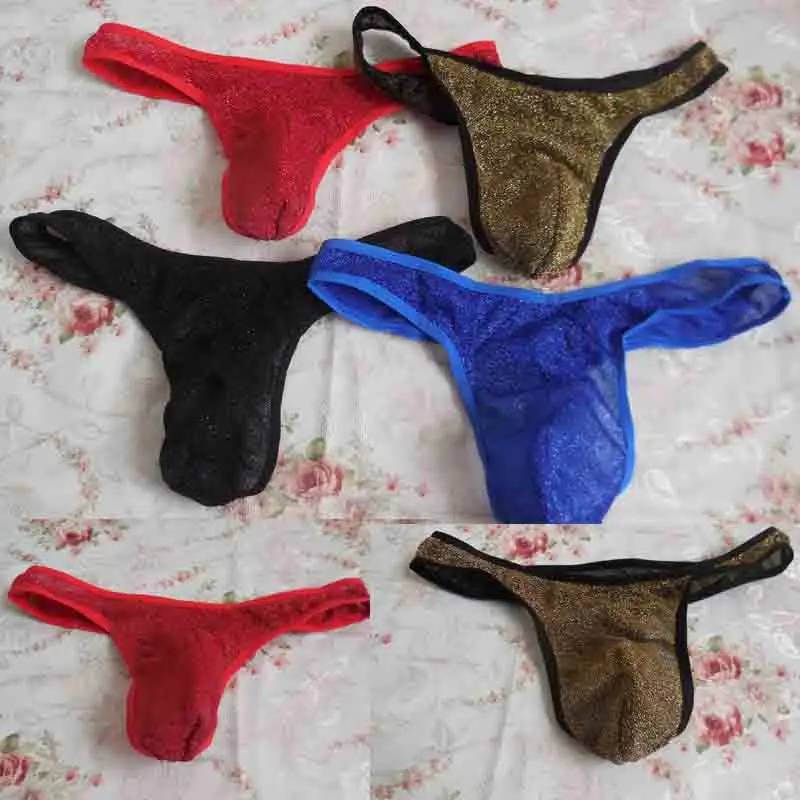 Гей секс стринги бандаж прозрачное Нижнее белье Мужские сетчатые s гей трусы