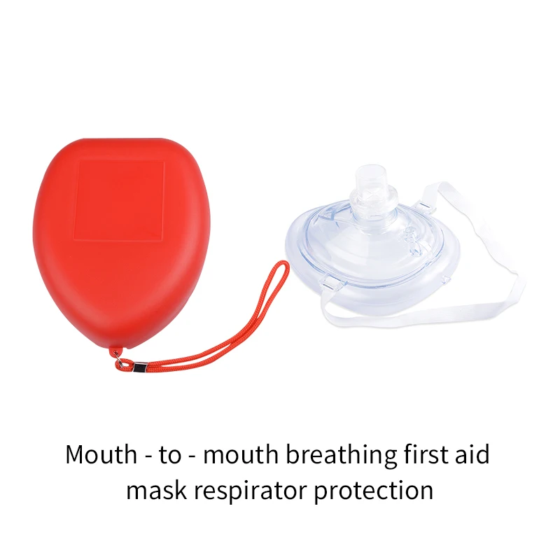

Resuscitator First Aid Instructions with Bag Gloves Alcohol Pads Mask CPR Respiratory Mask Mouth to Mouth Rescue Mask One-Way