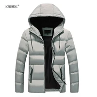 mens winter warm parkas high quality hooded thick short parkas mens simple fashion solid color parkas casual korean style trend