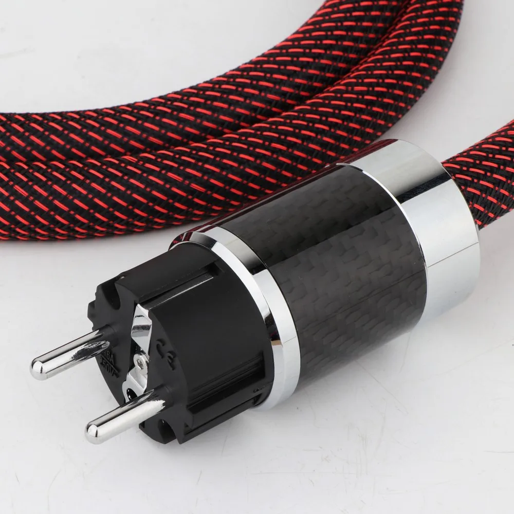 Высококачественный шнур питания Preffair из чистой меди США/ЕС Shuko сетевой кабель HIFI