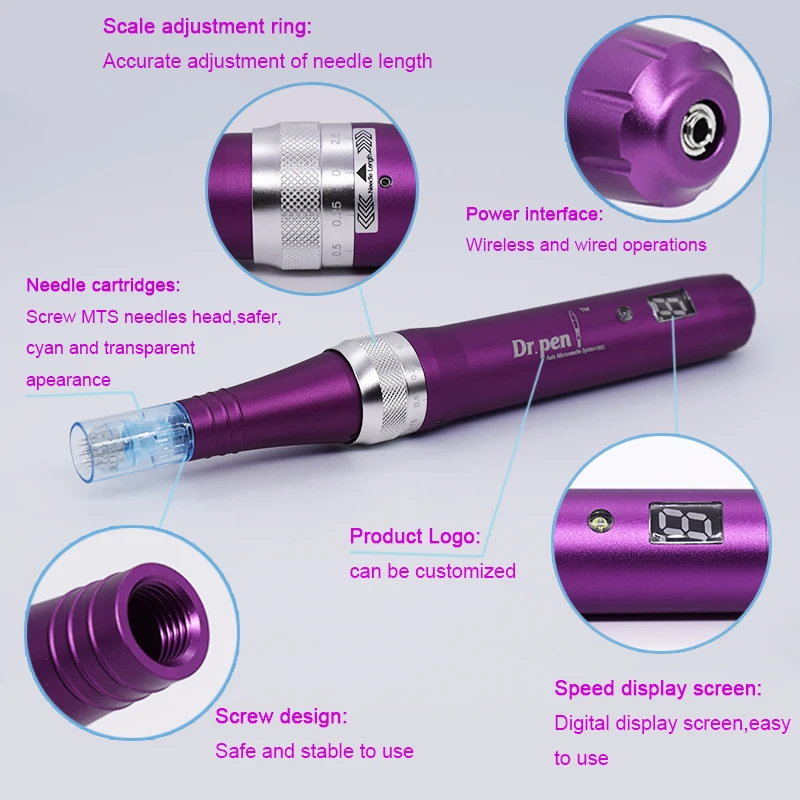 Высокое качество беспроводной электрический Dr.Pen Ultima X5 авто микроиглы Дерма ручка уход за кожей лица инструмент с цифровым дисплеем экран