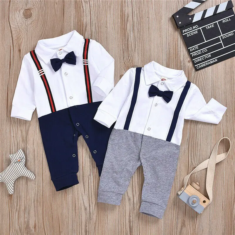 

Newborn Kids Baby Boys 0-24M Infant Outfits Gentleman Jumpsuit Romper Sunsuit