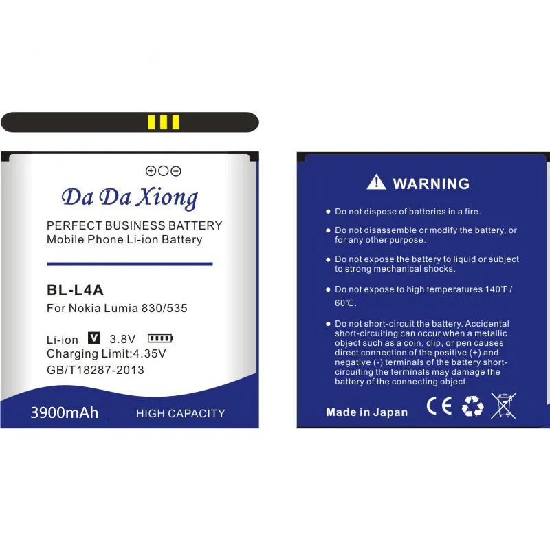 Аккумулятор Da Xiong 3900 мА/ч BL L4A BV BLL4A батарея чехол с подставкой и отделениями для