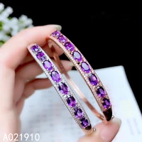 kjjeaxcmy boutique jewelry 925 sterling silver inlaid natural amethyst female bracelet support detection popular classic
