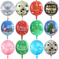 3pcs 4d 22inch christmas foil balloons helium globos christmas decoration for home santa claus snowflake decor xmas gift navidad