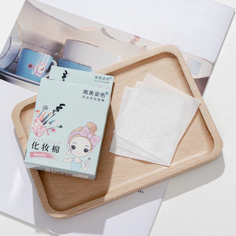 

100Pcs/pack Soft Makeup Remover Pads Cleansing Makeup Cotton Wipes Disposable Cosmetic Cotton Pad Facial Cleansing Make Up Tools