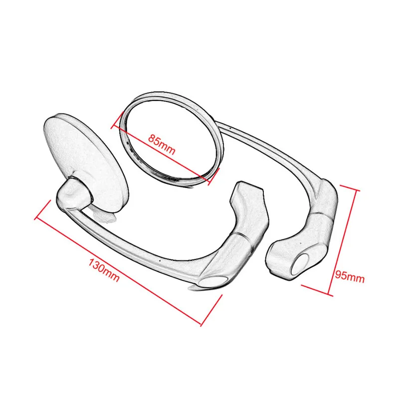 Черное хромированное серебристое Ретро Зеркало для мотоцикла классические