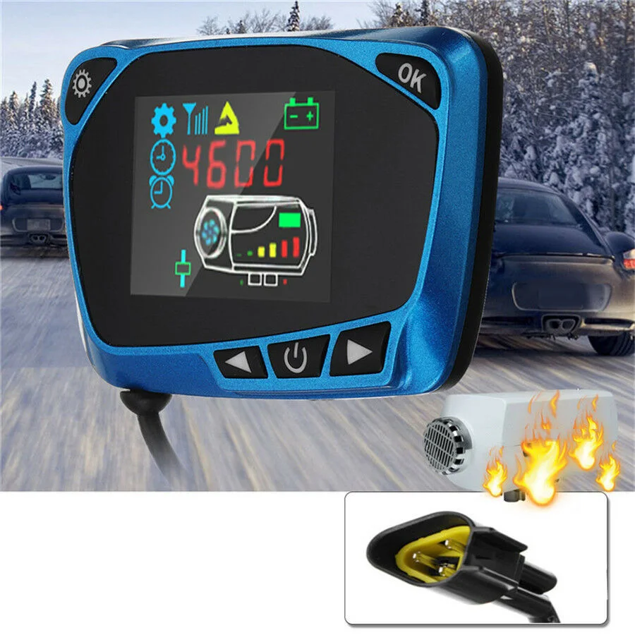 Синий таймер уровня топлива с ЖК дисплеем 12 В/24 В|Управление кондиционером и