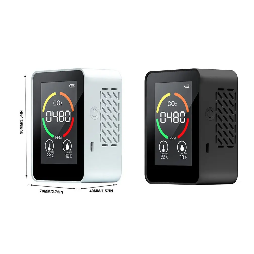 

1Pcs CO2 Meter Digital Temperature Humidity Sensor Tester Air Quality Monitor Carbon Dioxide TVOC HCHO Detector