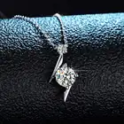 Ожерелье женское из серебра 925 пробы с муассанитом, 1 карат